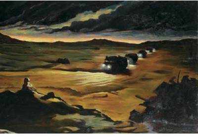 Sample artwork by John Bowman (Born 1953), known for modernist-leaning landscape - View similar artists and auction records