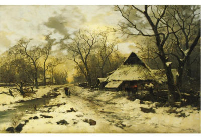 THE END OF A WINTER'S DAY by Carl Schultze - Auction record, sale price, and art valuation. Compare with similar artists and explore comparable artworks.