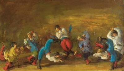 Sample artwork by Lee Jackson (1909 - 2002), known for genre, figure, animal - View similar artists and auction records