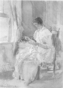 Woman Sewing