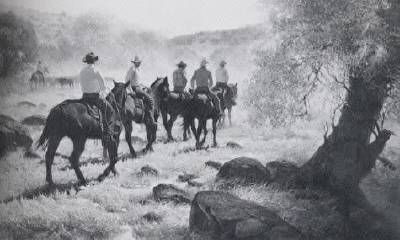 Six Cowboys in Autumn 'Golden Morn'