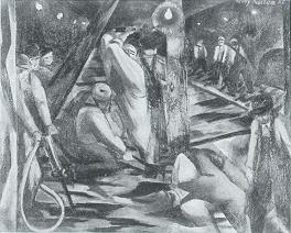 Subway Construction by Henry Kallem - Auction record, sale price, and art valuation. Compare with similar artists and explore comparable artworks.