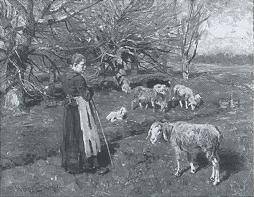 Watching the Sheep by Herman Hartwich - Auction record, sale price, and art valuation. Compare with similar artists and explore comparable artworks.