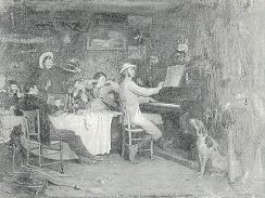 A Rainy Day, Artist's Tavern at Barbizon
