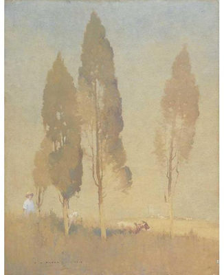 LANDSCAPE WITH BOY AND GOATS