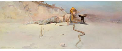 Sample artwork by Charles Edward Conder (1868 - 1909), known for figure, genre and landscape painting, lithography, design - View similar artists and auction records