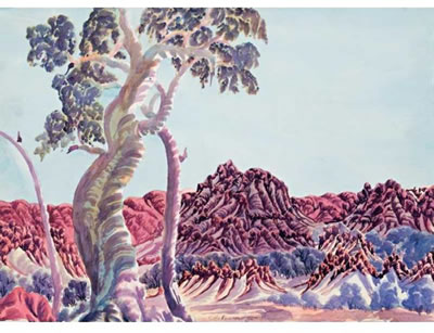 Sample artwork by Otto Pareroultja (1914 - 1973), known for aboriginal art - View similar artists and auction records