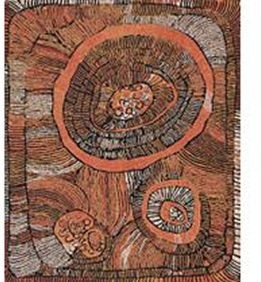 Sample artwork by Naata Nungurrayi (Born c. 1932), known for symbolic aboriginal painting, nature forms - View similar artists and auction records