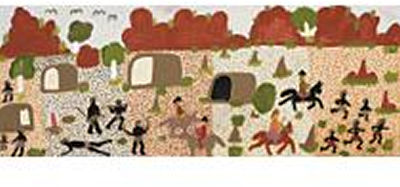 MILITARY ROUNDING UP ABORIGINAL CAMP, AMAROO STATION