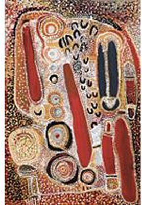 Sample artwork by Tommy Skeen Tjakamarra (Born c.1930), known for aboriginal art - View similar artists and auction records