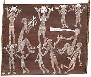 Mimih Ceremony (on eucalyptus bark)