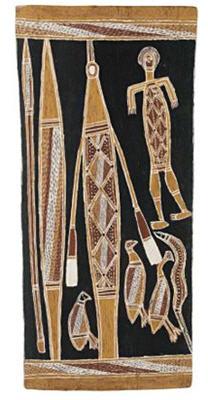 Birrkurda Totems (on eucalyptus bark)