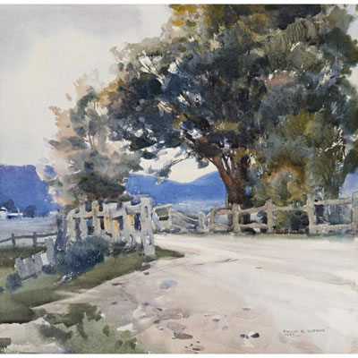 THE COUNTRY ROAD by Harold Brocklebank Herbert - Auction record, sale price, and art valuation. Compare with similar artists and explore comparable artworks.