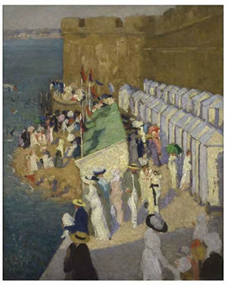 LA MAREE HAUTE A SAINT-MALÔ (HIGH TIDE AT ST MALÔ)