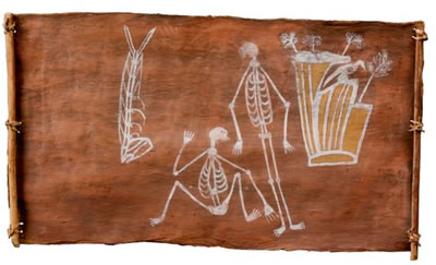 SKELETONS, BARRAMUNDI AND BIRD