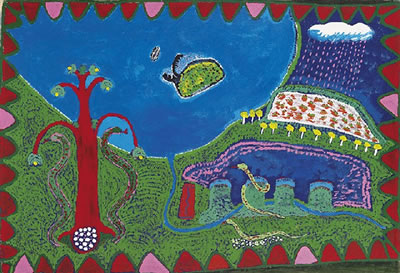 UNTITLED (CEREMONIAL PLACES, SYMBOLS AND ANIMALS)