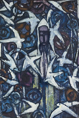ST FRANCIS AND THE BIRDS by Roger Kemp - Auction record, sale price, and art valuation. Compare with similar artists and explore comparable artworks.