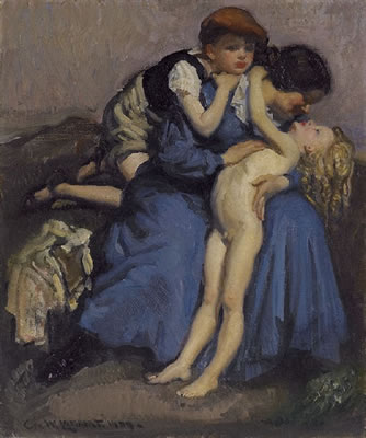 Sample artwork by George Washington Thomas Lambert (1873 - 1930), known for portrait painting, horses, war artist, cartoons, illustrations - View similar artists and auction records
