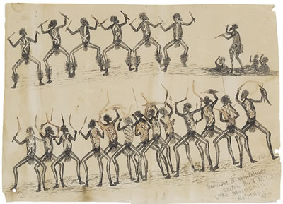 CEREMONY by Tommy McRae - Auction record, sale price, and art valuation. Compare with similar artists and explore comparable artworks.