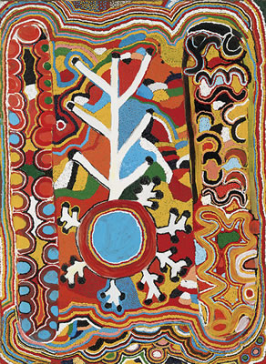WATERHOLE IN ARTIST'S COUNTRY by Susie Bootja Bootja Napaljarri - Auction record, sale price, and art valuation. Compare with similar artists and explore comparable artworks.