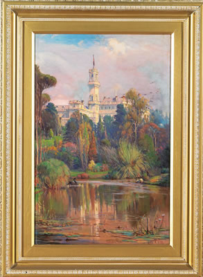 GOVERNMENT HOUSE, VICTORIA, FROM BOTANICAL GARDENS