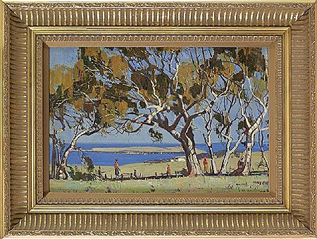FIGURES AND COASTAL SCENE