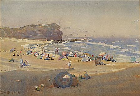 BEACH SCENE by Gwendoline Barringer - Auction record, sale price, and art valuation. Compare with similar artists and explore comparable artworks.