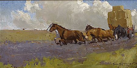 ORIGINAL SKETCH - ACROSS THE BLACK SOIL PLAINS 1900