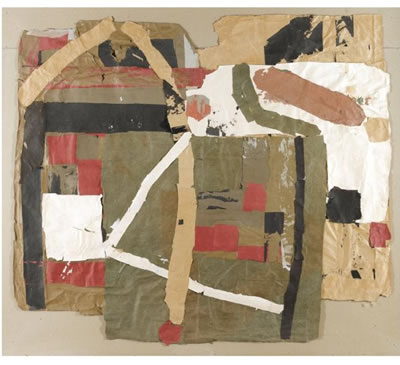 UNTITLED 9-9 (FAWN, WHITE, RED AND GREEN)