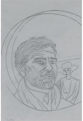 Portrait of RB Kitaj: SELF-PORTRAIT WITH GRETA PROZOR