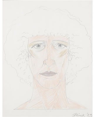Portrait of Elisabeth (Dame Elisabeth) Frink: Self-portrait