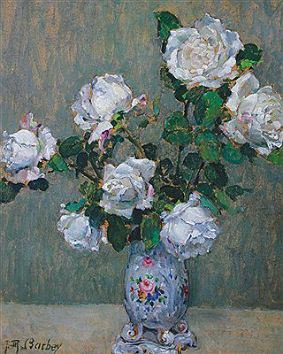 Still life of roses by Jeanne Marie Barbey - Auction record, sale price, and art valuation. Compare with similar artists and explore comparable artworks.