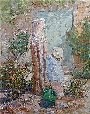 Young girl in the garden