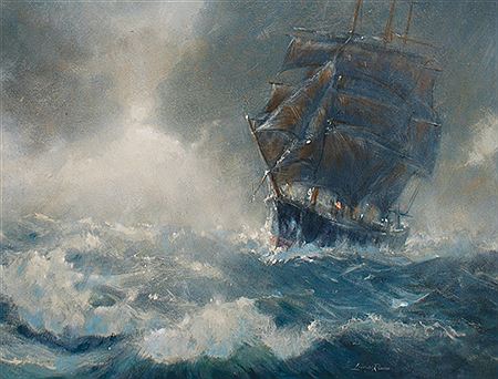 Stormy seas by Lionel Rouse - Auction record, sale price, and art valuation. Compare with similar artists and explore comparable artworks.