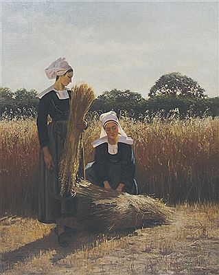 Sample artwork by Augustus Nicholas Burke (1838 - 1891), known for landscape and rural scene painting - View similar artists and auction records