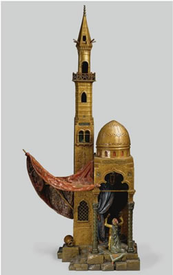 "THE MOSQUE," A TABLE LAMP by Franz Bergmann - Auction record, sale price, and art valuation. Compare with similar artists and explore comparable artworks.