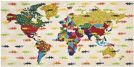 A POLITICAL MAP OF THE WORLD by Thaier Helal - Auction record, sale price, and art valuation. Compare with similar artists and explore comparable artworks.