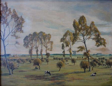Cattle grazing by Otto Marx - Auction record, sale price, and art valuation. Compare with similar artists and explore comparable artworks.