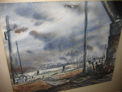 Mississippi River #17, R.F.D. Levee by Melvina Calvert - Auction record, sale price, and art valuation. Compare with similar artists and explore comparable artworks.