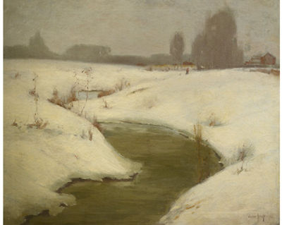 Winter river landscape