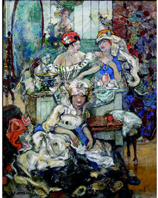 AT THE QUATRE ARTS BALL 1913 by Fred Green Carpenter - Auction record, sale price, and art valuation. Compare with similar artists and explore comparable artworks.
