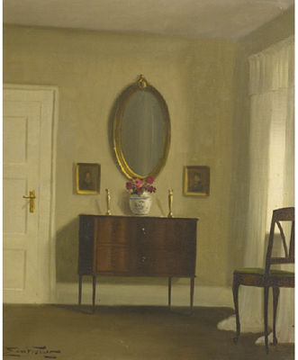 Elegantly furnished interior scene
