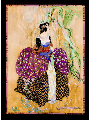 Woman in woodland setting