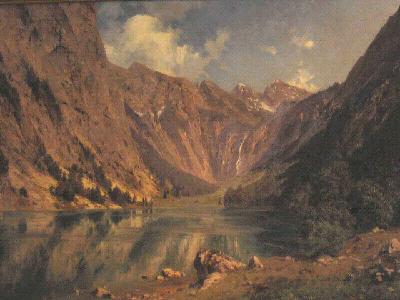 Mountain valley lake scene by Joseph Rummelspacher - Auction record, sale price, and art valuation. Compare with similar artists and explore comparable artworks.