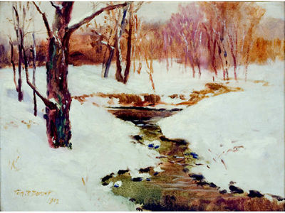 Winter River Landscape