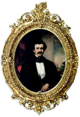 Waist-length portraits of Josiah H. Obear (1817-1860) and Maria Jane Bryan Obear (1827-1897) (2)