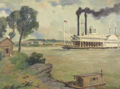 By Gone Days, depicting the riverboat Natchez by John Heller - Auction record, sale price, and art valuation. Compare with similar artists and explore comparable artworks.