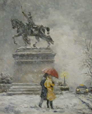 ST. LOUIS MONUMENT AT ART MUSEUM - WINTER