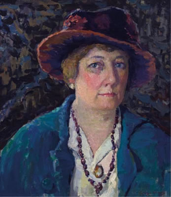 Portrait of Kathryn E Bard Cherry: Self-portrait