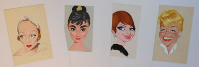 Barbara Streisand, Marlene Dietrich, Audrey Hepburn, Lucille Ball & Doris Day (five portraits) by Dal Holcomb - Auction record, sale price, and art valuation. Compare with similar artists and explore comparable artworks.